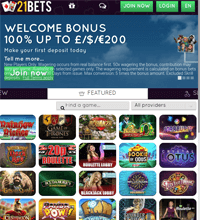 21betscasino.com Screenshot