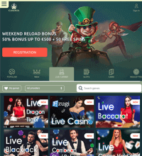 Casinia Casino Screenshot