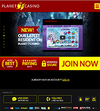 Planet 7 Casino Screenshot