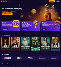 Raze Bet Casino Screenshot