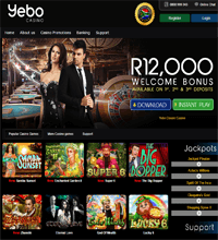 Yebo Casino Screenshot