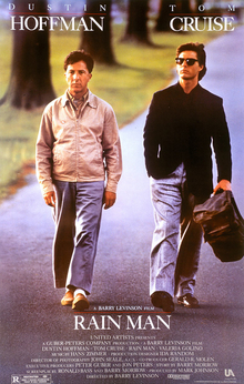 Rain Man movie poster with Tom Cruise and Dustin Hoffman